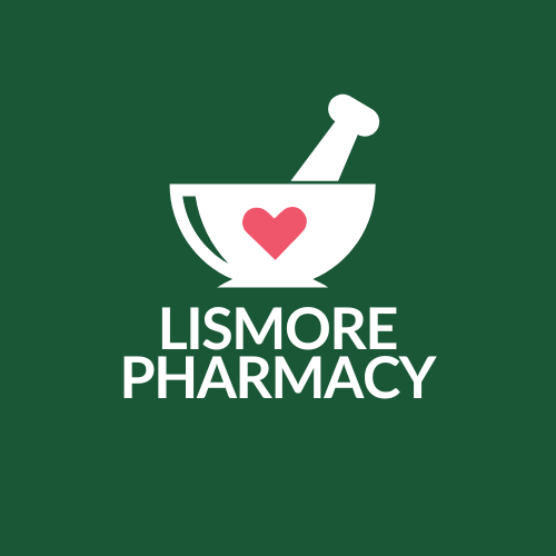 LISMORE PHARMACY inverted colours 1